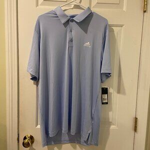 Adidas Mens Basic Sport Polo Golf Sz Large Light Blue NWT